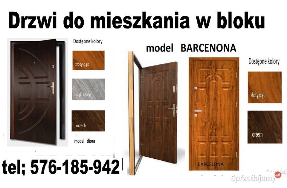 Drzwi z montażem zewnętrzne wejściowe ręki śląskie Sosnowiec