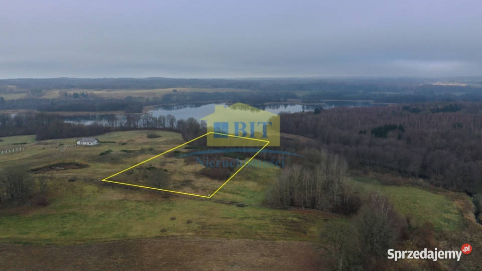 Działka 11041 ha jeziorem Ostrowiec polna Borne