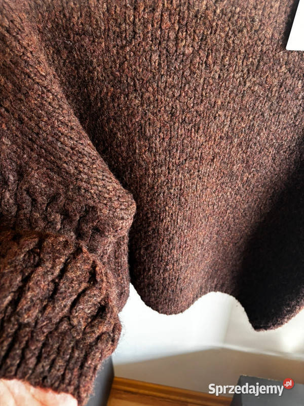 Sweter damski z grubym splotem gorzka czekolada Swetry i golfy zachodniopomorskie Szczecin