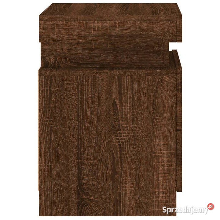 Szafki nocne z LED 2 brązowy dąb 35x39x55 sprzedam