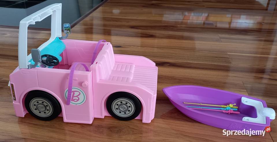 Kamper barbie z łódką basenem i grilem 6 lat+ Lalki i akcesoria