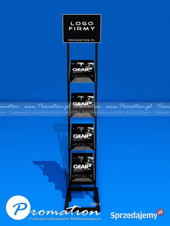 Stojak mobiny na kółkach na ulotki foldery mazowieckie Warszawa