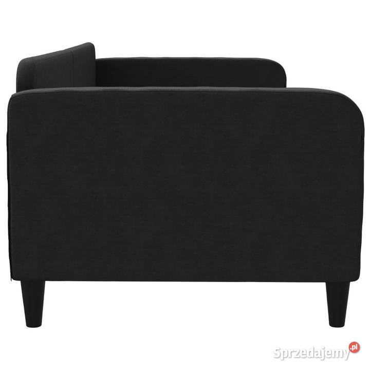 Sofa z funkcją spania czarna obita tkaniną Warszawa sprzedam