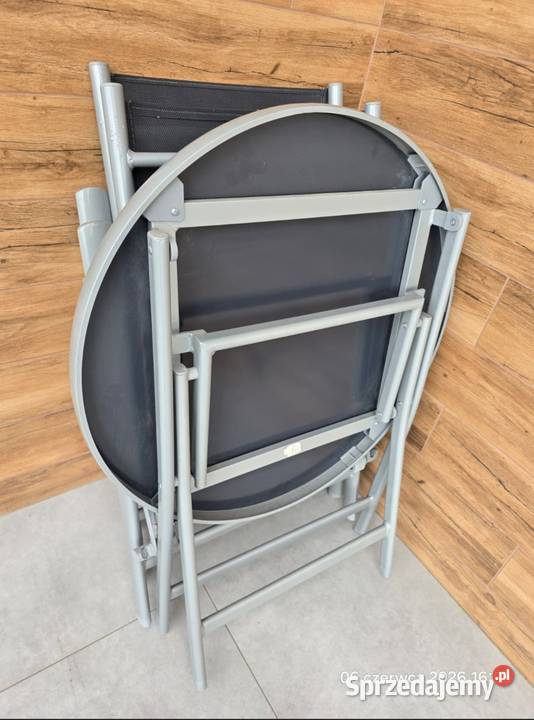 Aluminiowy zestaw 2 SKŁADANE KRZESŁA Krzesła ogrodowe Gubin sprzedam