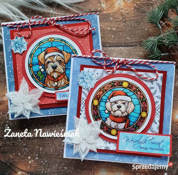 Kartki świąteczne Boże Narodzenie z pupilem psy małopolskie Mszana Dolna