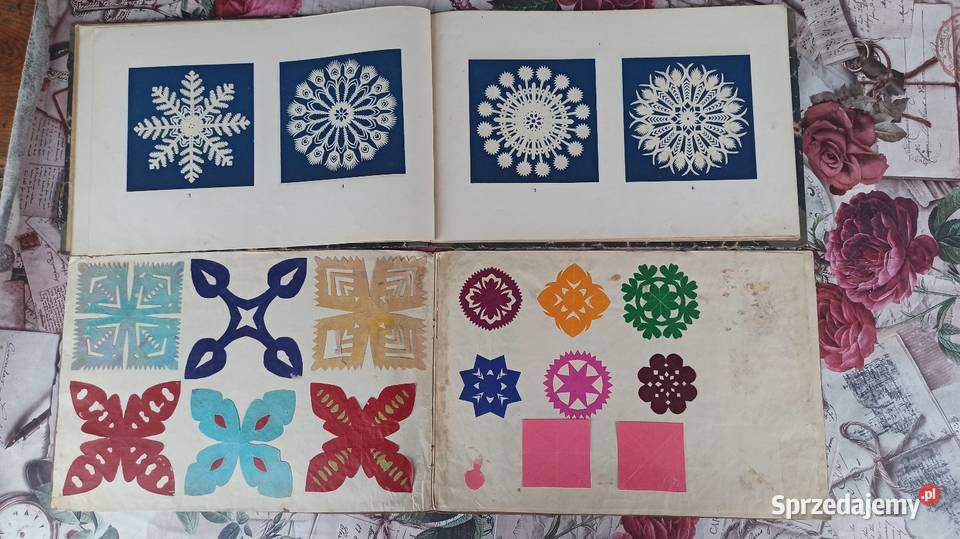 Przedwojenne wycinanki roboty ręczne i rysunki Antyki, Sztuka, Kolekcje