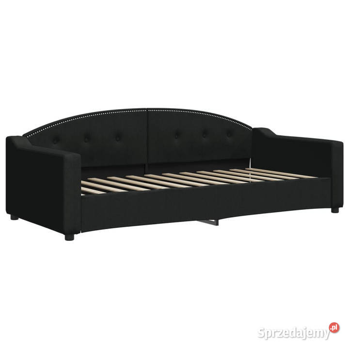 Sofa z materacem do spania czarna tkanina 90x200 Warszawa