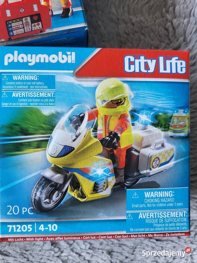 Playmobil ratownicy medyczni sanitariusz i motor śląskie Częstochowa