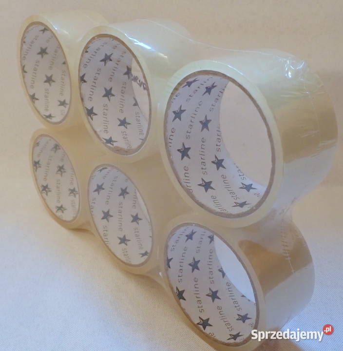 Taśma klejąca pakowa bezbarwna 40m Mocny