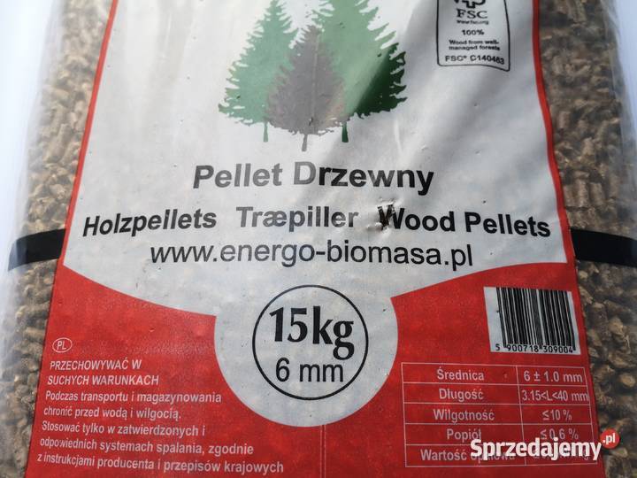 Pellet pellet drzewny EB 6mm first class A1 Barwice