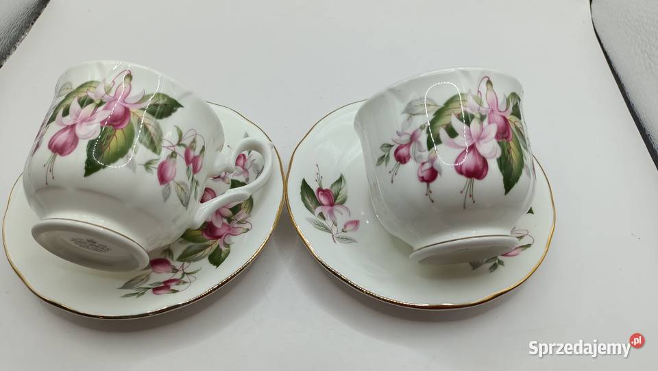 Dwa razy Duo filiżanka spodek porcelana kostna Filiżanki i spodki lubelskie Zamość sprzedam