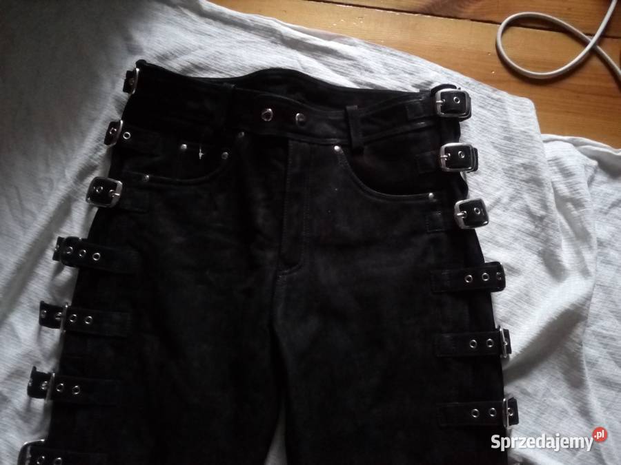 Spodnie skórzane motocyklowe MDM L nowe Lublin