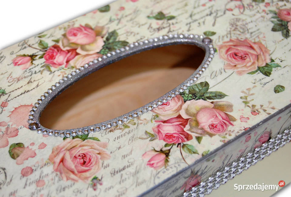 CHUSTECZNIK drewniany RÓŻE glamour shabby chic Dekoracje i ozdoby Bydgoszcz