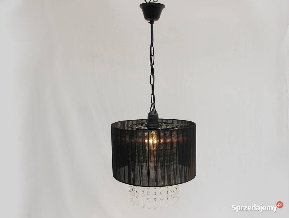 Lampa wisząca czarna kryształki II Szczecinek