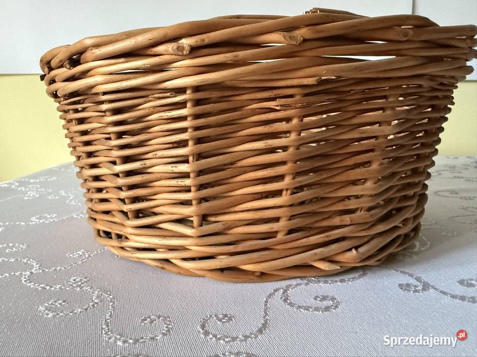 Koszyk wiklinowy ręcznie pleciony naturalny Czerwionka-Leszczyny