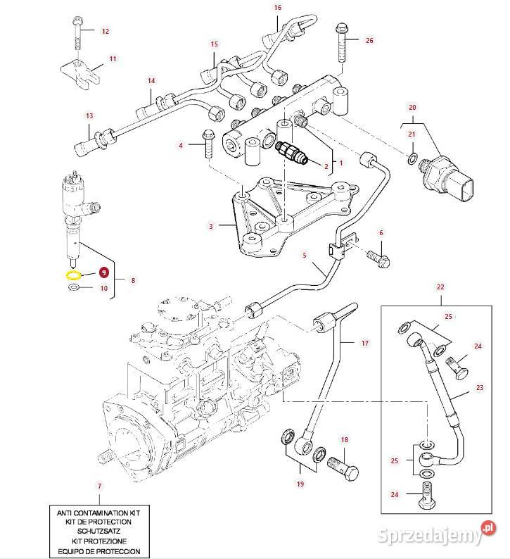 Oring wtryskiwacza Massey Ferguson 4226260M1 Białystok sprzedam