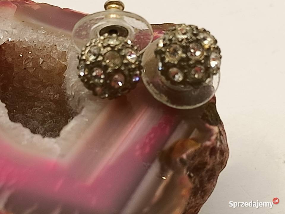 Kolczyki kuleczki z kryształkami Zamość