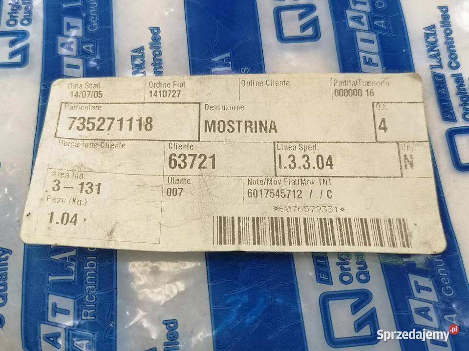 RAMKA GŁOŚNIKA LEWY PRZÓD FIAT PUNTO 19992003