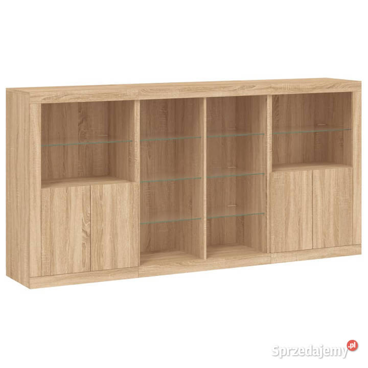 Szafka z oświetleniem LED dąb sonoma 202x37x100