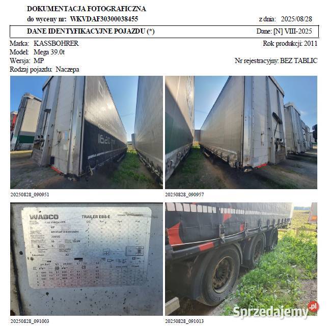 Naczepa Kssbohrer Mega 390t 2011 r Ładzyń