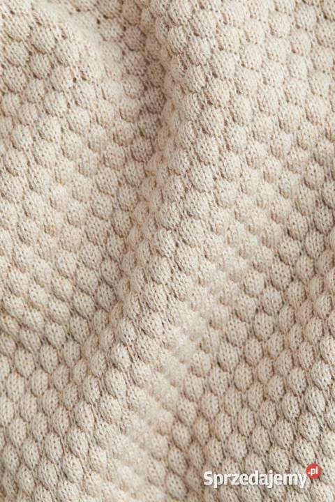 Kombinezon 68 beżowy sweterkowy bawełna dzianina