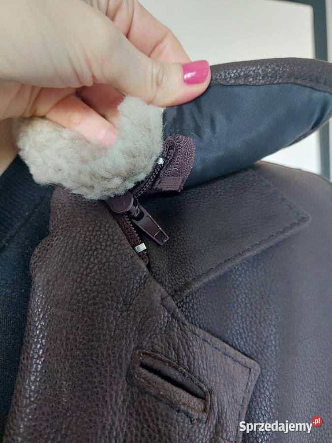 skórzana kurtka męska M brązowa Suchy Las skóra Poznań