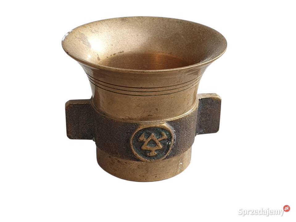 Stary mosiężny przedwojenny moździerz kuchenny Cieszyn sprzedam