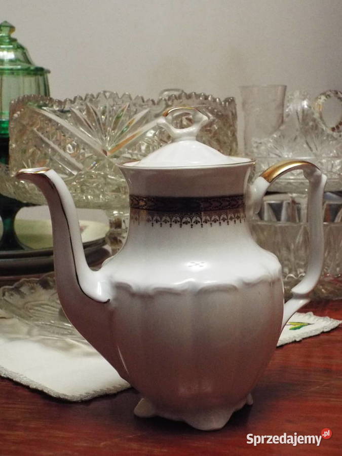 Serwis do kawyherbaty kompletny 12 os porcelana Będzin