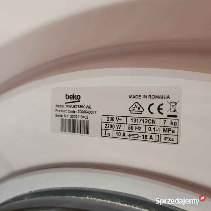 Sprzedam pralkę BEKO używaną