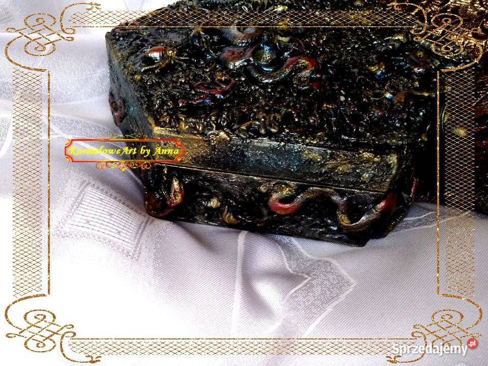 Szkatułka mixmedia rękodzieło prezent dekoracja mazowieckie