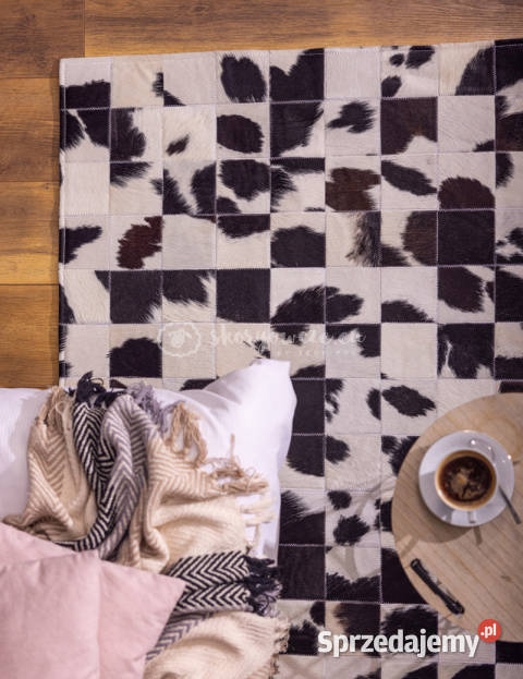 Skóra bydlęca dywan patchwork skórzany 120x180 Skóry