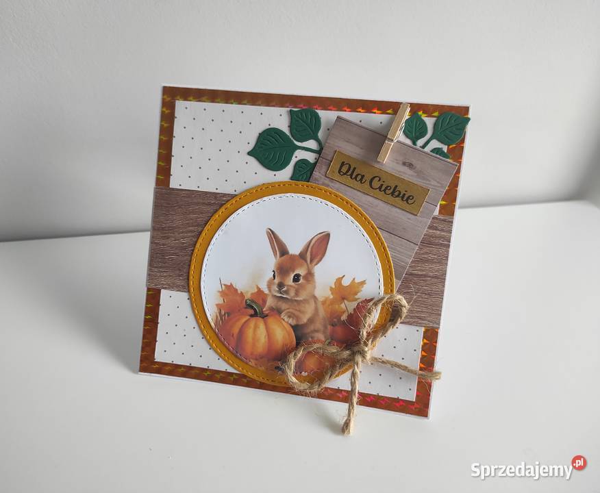 Jesienna kartka okolicznościowa ręcznie robiona Łódź