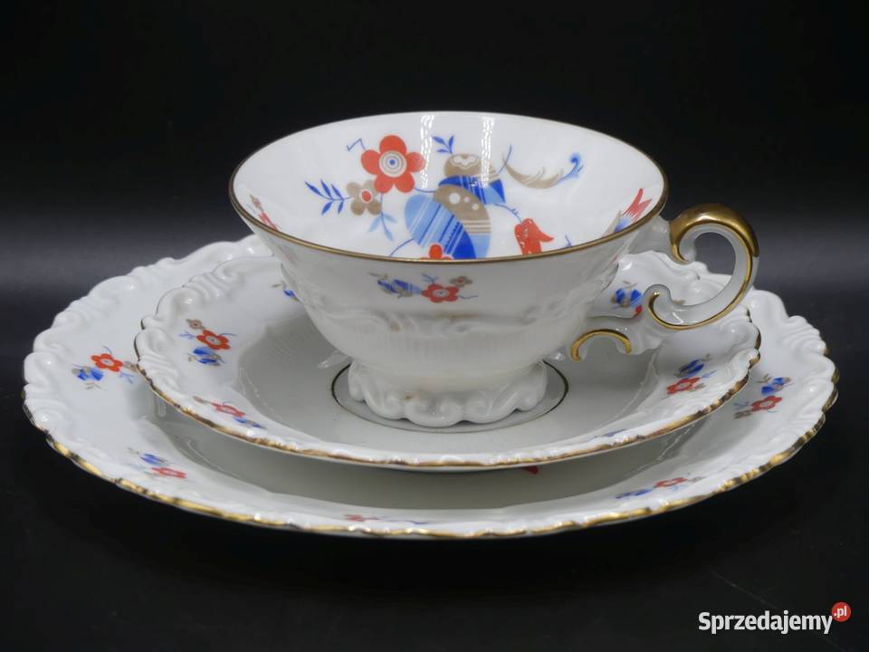 Komplet śniadaniowy Sorau Żary piękne reliefy Poznań