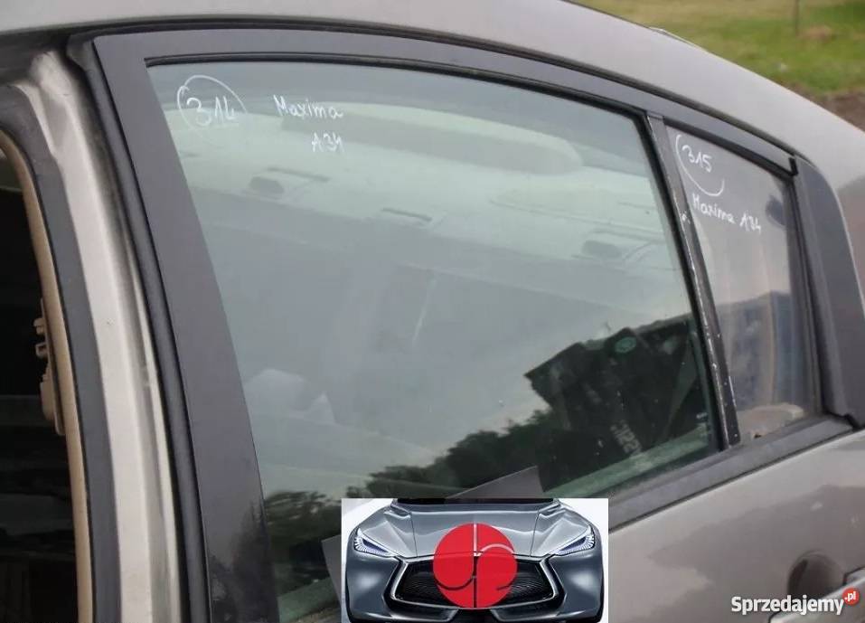 NISSAN MAXIMA A34 SZYBA BOCZNA DRZWI TYŁ RL Nowy Tomyśl