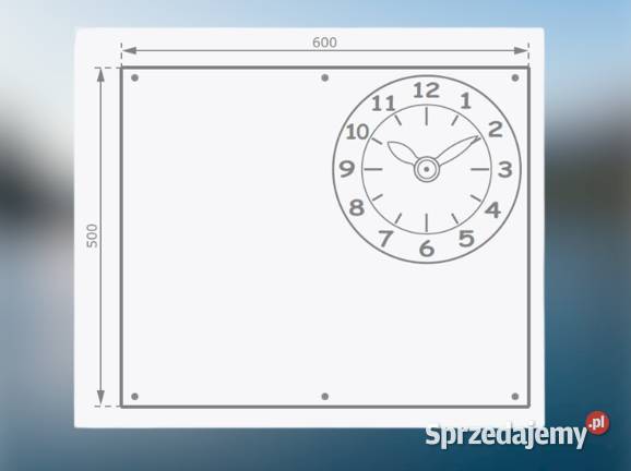 TABLICA do PISANIA KREDĄ na plac zabaw z zegarem