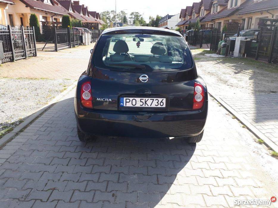 Nissan micra k12 2005 r 125 000 welurowa tapicerka wielkopolskie Gowarzewo