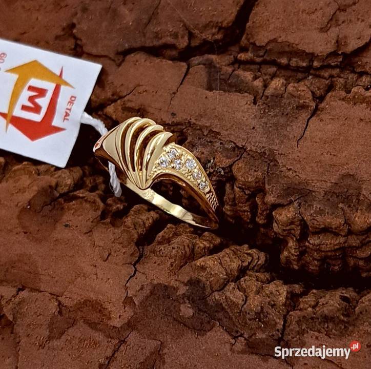 Pierścionek r12 Złoty pr585 Subtelny Z695 złote Poznań sprzedam