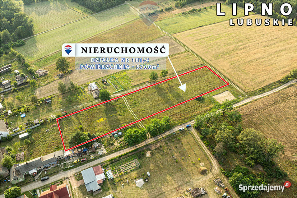 Na sprzedaż działka rolna 5700 m lubuskie Lipno