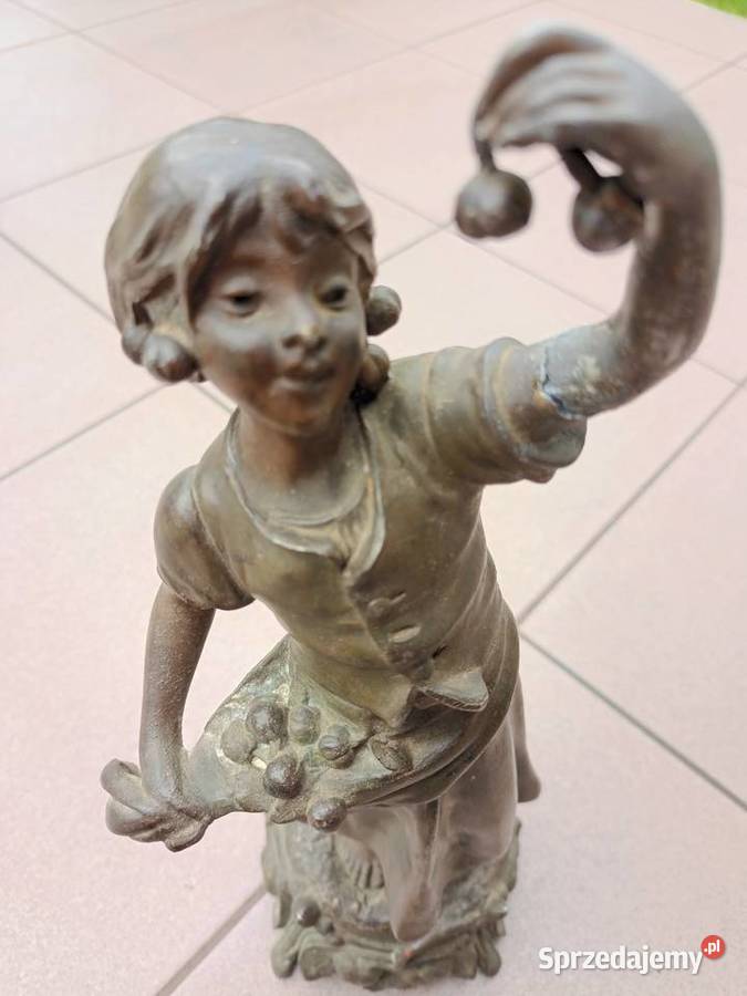 Kobieta ROUSSEAU figurka Cynkal brązowiony Aleksandrów Łódzki