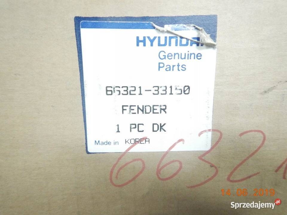 BŁOTNIK PRAWY PRZÓD HYUNDAI SONATA 8993 osobowe
