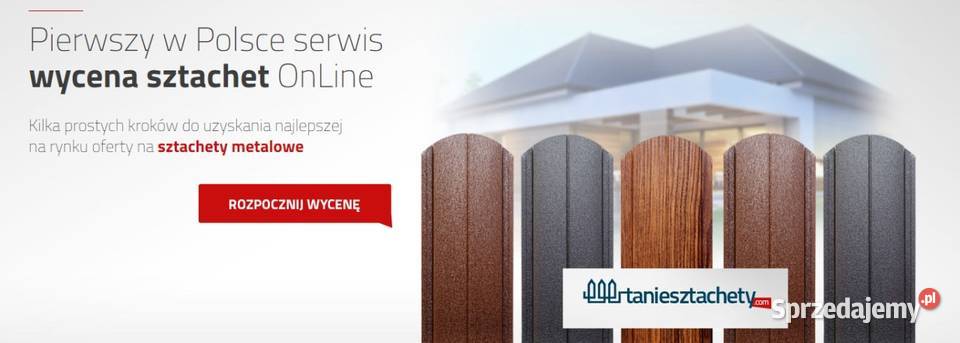 Sztachety METALOWE na ogrodzenie powlekane z podkarpackie Dębica