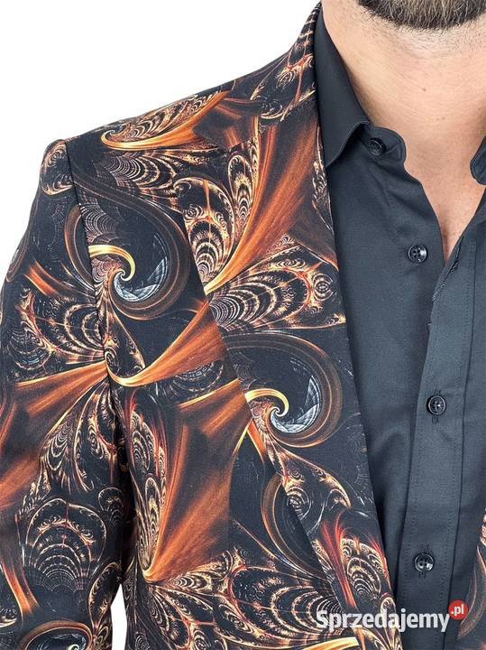 MARCO MILANO Marynarka męska C24 czarna złota Ostrów Wielkopolski