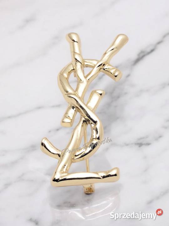 Broszka YSL Yves Saint Laurent złota 5 małopolskie Kraków sprzedam
