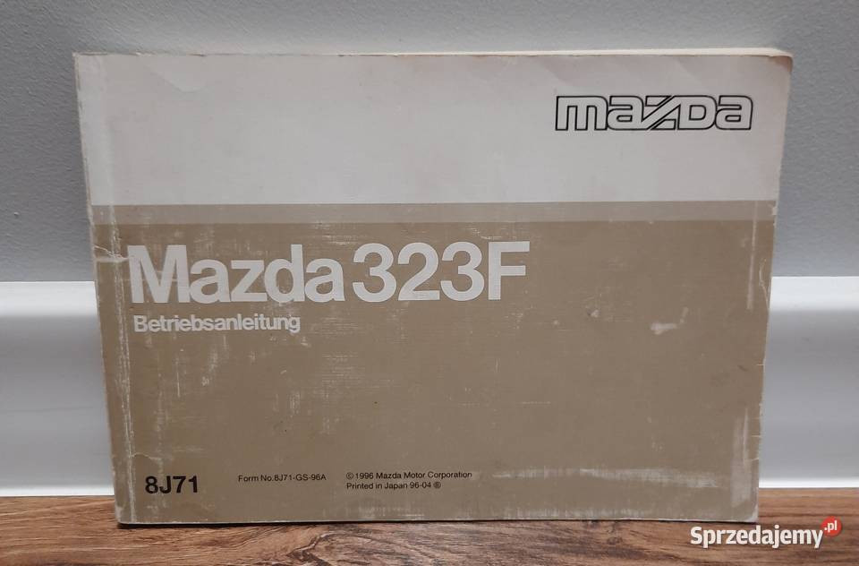 Instrukcja obsługi Mazda 323f BA Hrubieszów sprzedam