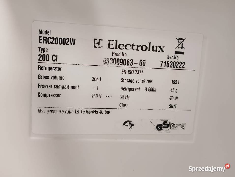 Witryna chłodnicza Electrolux