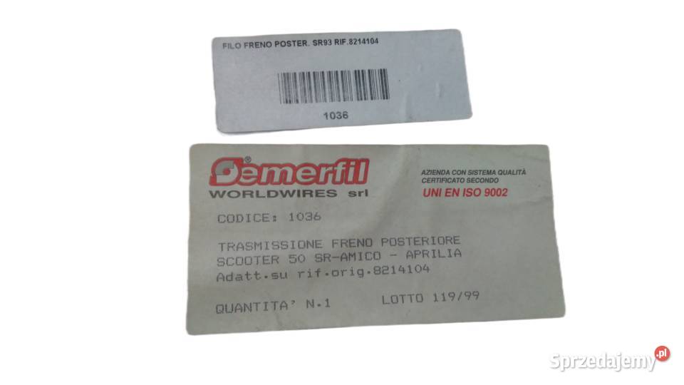 LINKA HAMULCA SEMERFIL APRILIA AMICO 50 SR 50 Bielsk Podlaski