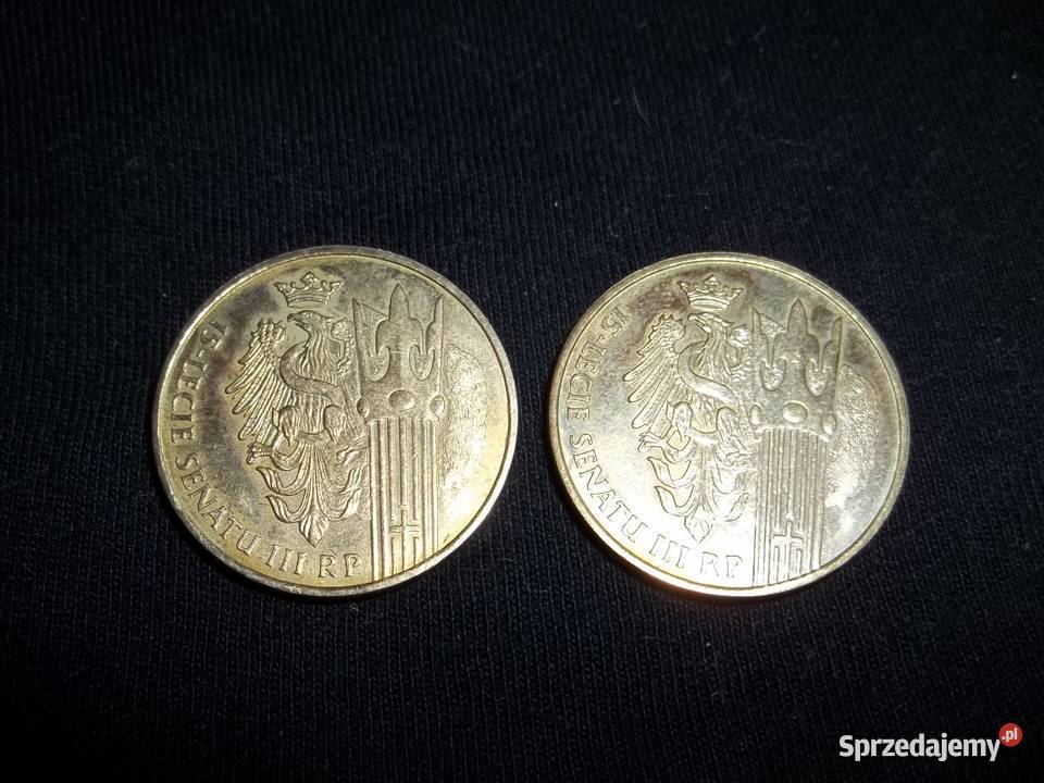 Moneta 2 złote15lecie Senatu III RP 65 Rocznica łódzkie Łódź