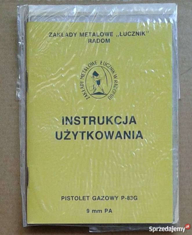 Instrukcja Użytkowania Pistoletu Gazowego P83 G śląskie Gliwice