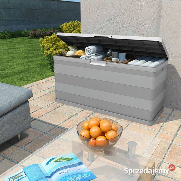 vidaXL Skrzynia ogrodowa szara 117 x 45 x 56 Warszawa