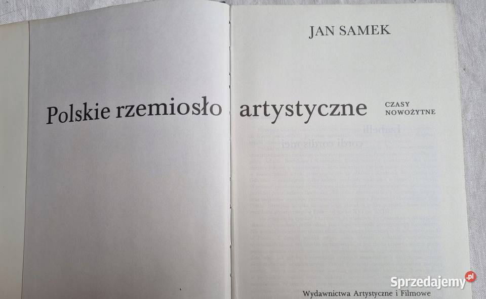 POLSKIE RZEMIOSŁO ARTYSTYCZNE CZASY NOWOŻYTNE